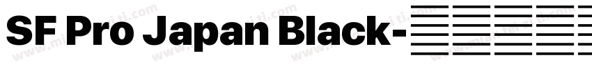 SF Pro Japan Black字体转换